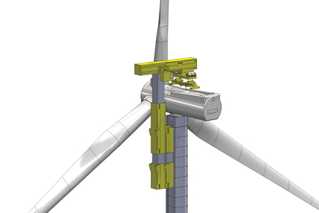 Aevento Figure 5 TOWER WITH CRANE TURBINE 