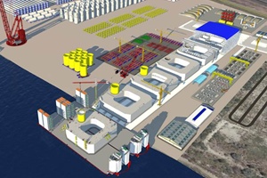 Illustrative projection of a Concrete Floating Foundations Fabrication Line by BW Ideol (image credit BW Ideol)