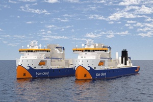 Artist s impression of the two Subsea Rock Installation Vessels Photo Credit Van Oord