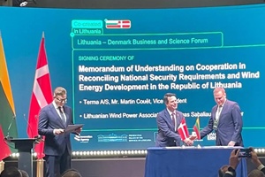 Terma and Lithuanian Wind Power Association sign cooperation agreement on wind energy and defence in Lithuania